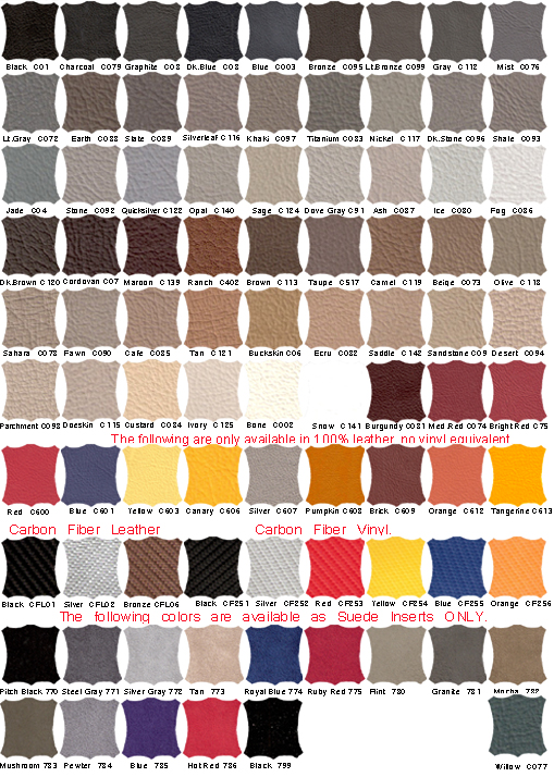 Ekornes Leather Color Chart